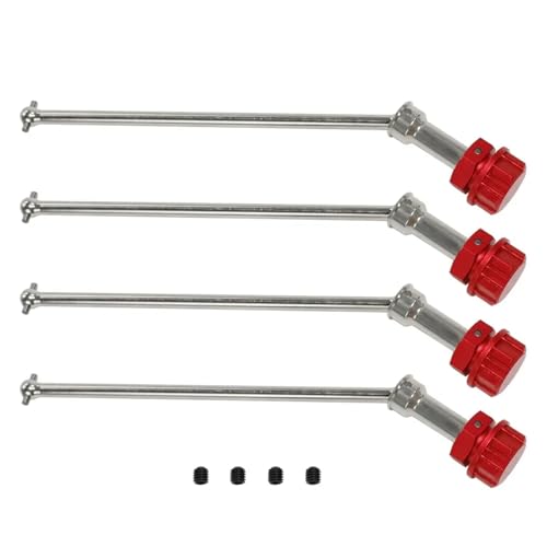 PLOQAZEH Für Arrma Für KRATON 8S Für Outcast 8S 4 Stücke Metall Stahl Antriebswelle CVD Mit 24mm Keil Rad Hex Für 1/5 Teile Zubehör RC Autoteile(Silver,B) von PLOQAZEH