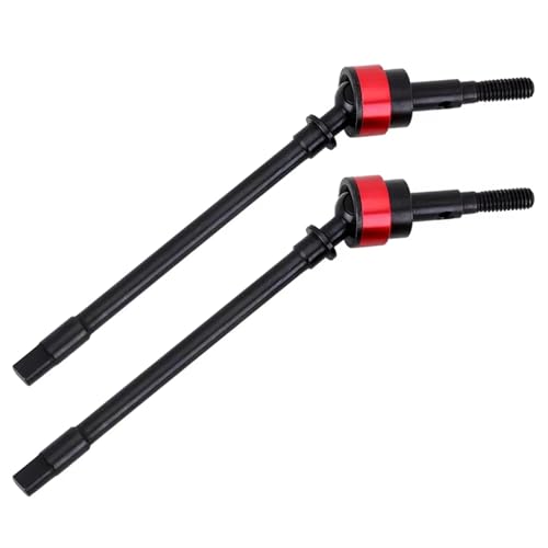 PLOQAZEH Für Axial Für SCX10 2PCS Harten Stahl Vorder- Und Hinterachse CVD Antriebswelle Dogbone Für 1/10 RC Crawler Upgrade Option Teile RC Autoteile(Red Front) von PLOQAZEH