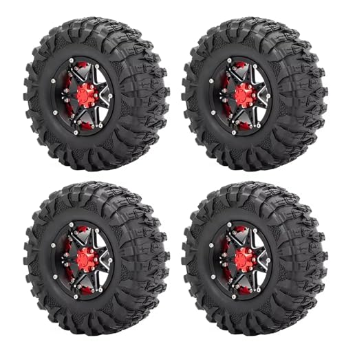 PLOQAZEH Für Axial Für SCX10 90046 Für TRX4 Für D90 Für Wraith 90048 RC Crawler Auto 2,2 "Gummi Reifen & Beadlock Radnabe Felge 1/10 RC Buggy Reifen von PLOQAZEH