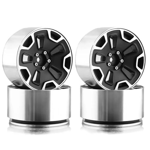PLOQAZEH Für Axial Für SCX10 90046 Für TRX4 Für Redcat Für Gen8 RC Auto 4PCS CNC Aluminium 1,9 "Beadlock Felge Hub Für 1/10 RC Crawler Auto RC Autoteile von PLOQAZEH