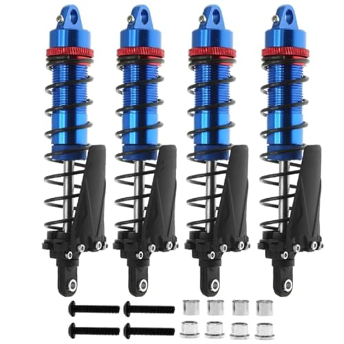 PLOQAZEH Für Axial Für SCX10 AXI03007 RBX10 D90 Für TRX4 1/10 4 Stücke Metall 120Mm Stoßdämpfer Öl Dämpfer RC Crawler Auto Upgrade Teile Zubehör RC Autoteile(Blue) von PLOQAZEH