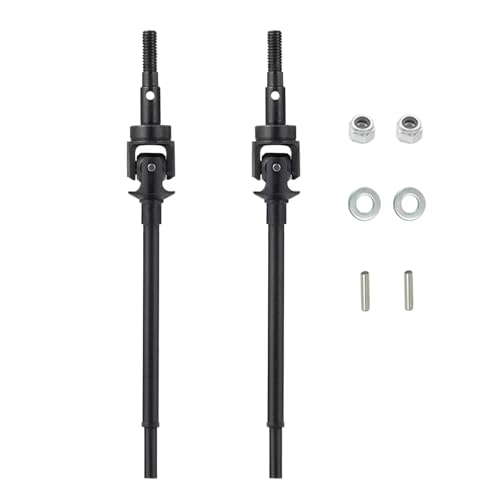 PLOQAZEH Für Axial Für SCX10-II 90046 90047 Für Wrangler Heavy Duty Achse Vorne Hinten Joint CVD Antriebswelle Dogbone Für RC 1/10 RC Autoteile(2PCS Front) von PLOQAZEH