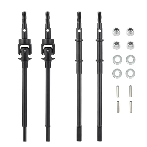 PLOQAZEH Für Axial Für SCX10-II 90046 90047 Für Wrangler Heavy Duty Achse Vorne Hinten Joint CVD Antriebswelle Dogbone Für RC 1/10 RC Autoteile(Rear+Front) von PLOQAZEH