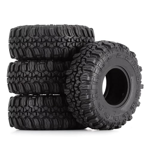 PLOQAZEH Für Axial Für SCX24 Für TRX4M Für AX24 Für Super Weiche Gummi 1,0 Zoll Rad Reifen 56 * 22mm Für 1/24 RC Crawler Auto RC Buggy Reifen von PLOQAZEH
