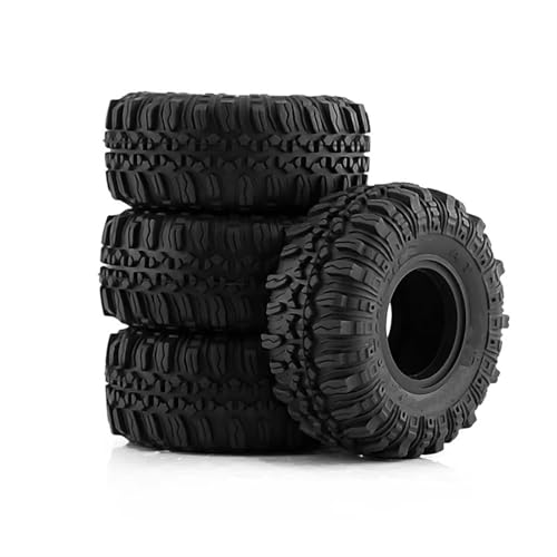 PLOQAZEH Für Axial Für SCX24 Für TRX4M Für AX24-Teile, 4 Stück Weiche Gummi-Radreifen, Felsgelände Für 1/18 RC Micro Crawler Car RC Buggy Reifen von PLOQAZEH