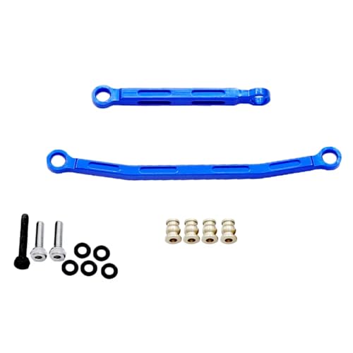 PLOQAZEH Für FMS Für FCX24 1/24 Lenkstange Verbindungsglied CNC RC Crawler Auto Upgrades Teile Zubehör Fernbedienung Auto Ersatzteile RC Autoteile(Blue) von PLOQAZEH