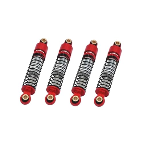 PLOQAZEH Für FMS Für FCX24 1/24 Metall Öl Stoßdämpfer Dämpfer RC Crawler Auto Upgrade Teile Ersatz Zubehör Ersatz Teile RC Autoteile(Red) von PLOQAZEH