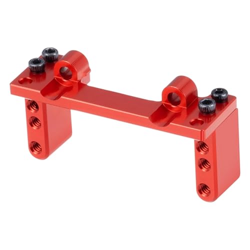 PLOQAZEH Für FMS Für FCX24 Für Wagon Für Smasher V2 K5 1/24 RC Auto Einstellbare Servo Fest Montieren Upgrade Teile Modifiziertes Zubehör RC Autoteile(Red) von PLOQAZEH