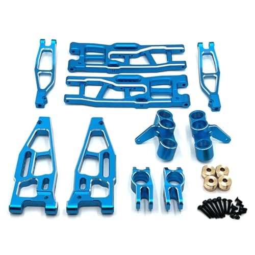 Für FS Für Racing Für Tank Für Atom Für Sharks Für Leopard Für Focus 6S 1/8 RC Auto Metall Vorne Und Hinten Suspension Arm Lenkung Block Upgrade Teile RC Autoteile(Blue) von PLOQAZEH