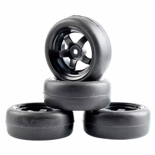 PLOQAZEH Für HSP Für HPI 6030-6018 1:10 Tourenwagen RC Slick Für Rennreifen & Radsätze RC Buggy Reifen(Black) von PLOQAZEH