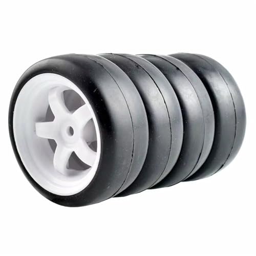 PLOQAZEH Für HSP Für HPI 6030-6018 1:10 Tourenwagen RC Slick Für Rennreifen & Radsätze RC Buggy Reifen(White) von PLOQAZEH