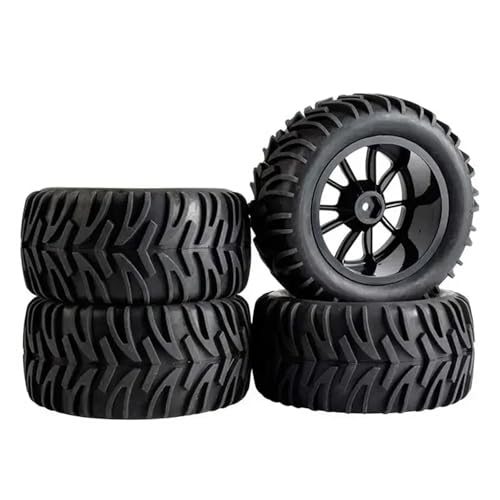 PLOQAZEH Für HSP Für Unendliche Für 1/10 Fernbedienung Auto 94111 Reifen 120mm Für Monster Truck Rad Kupplung 12mm RC Autoteile(Black) von PLOQAZEH