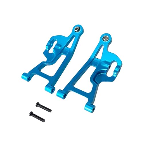 PLOQAZEH Für Hyper Go Für MJX 1/14 14209 14210 Fernbedienung Rc Auto Upgrade Metall Teile Modifikation Front Lower Arm Upgrade Teil Zubehör RC Autoteile(Blue) von PLOQAZEH