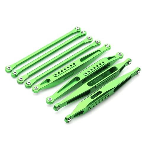 Für Losi Für LMT 4WD Feste Achse Für Monster Truck 1/8 RC Auto Metall Oberen Und Unteren Für Chassis Link Set Upgrade Teile Modifiziertes Zubehör RC Autoteile(Green,8pcs) von PLOQAZEH