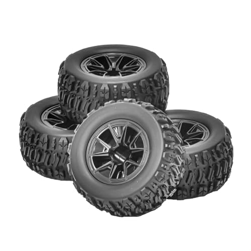 PLOQAZEH Für MJX 14209 14210 1/14 RC Auto Upgrade Teile Zubehör 4 Stücke 90mm Gummi Reifen Rad Reifen RC Buggy Reifen von PLOQAZEH