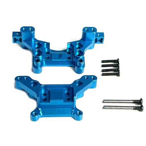 Für MJX Für Hyper GO 16207 16208 16209 16210 H16BM H16GT H16DR H16 1/16 Vorne Hinten Schocks Turm RC Auto Upgrades Teil Zubehör RC Autoteile(Blue) von PLOQAZEH