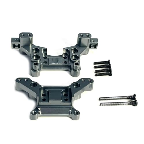 Für MJX Für Hyper GO 16207 16208 16209 16210 H16BM H16GT H16DR H16 1/16 Vorne Hinten Schocks Turm RC Auto Upgrades Teil Zubehör RC Autoteile(Grey) von PLOQAZEH