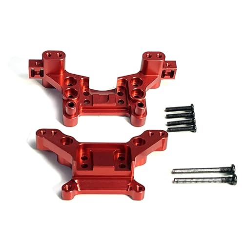 PLOQAZEH Für MJX Für Hyper GO 16207 16208 16209 16210 H16BM H16GT H16DR H16 1/16 Vorne Hinten Schocks Turm RC Auto Upgrades Teil Zubehör RC Autoteile(Red) von PLOQAZEH