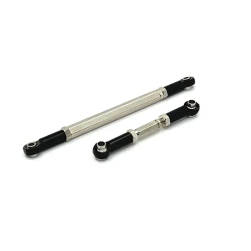 PLOQAZEH Für MN Für MN82 Für LC79 Für MN78 Für 1/12 Aluminium Legierung Stärkere Stee Link Stange Stärkere Stee Linkage Krawatte Stange RC Autoteile(Black) von PLOQAZEH