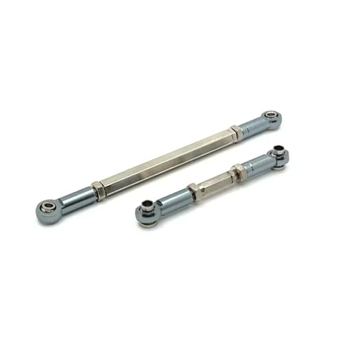 PLOQAZEH Für MN Für MN82 Für LC79 Für MN78 Für 1/12 Aluminium Legierung Stärkere Stee Link Stange Stärkere Stee Linkage Krawatte Stange RC Autoteile(Gray) von PLOQAZEH