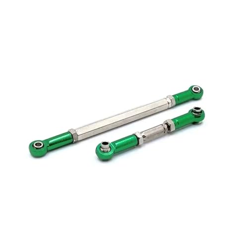 PLOQAZEH Für MN Für MN82 Für LC79 Für MN78 Für 1/12 Aluminium Legierung Stärkere Stee Link Stange Stärkere Stee Linkage Krawatte Stange RC Autoteile(Green) von PLOQAZEH