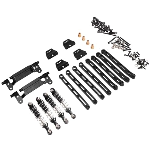 PLOQAZEH Für MN168 Für MN78 1/12 Modell Fernbedienung Auto Metall Teile Upgrade Suspension Stange Für Sitz Suspension Rahmen Set RC Autoteile(Black) von PLOQAZEH