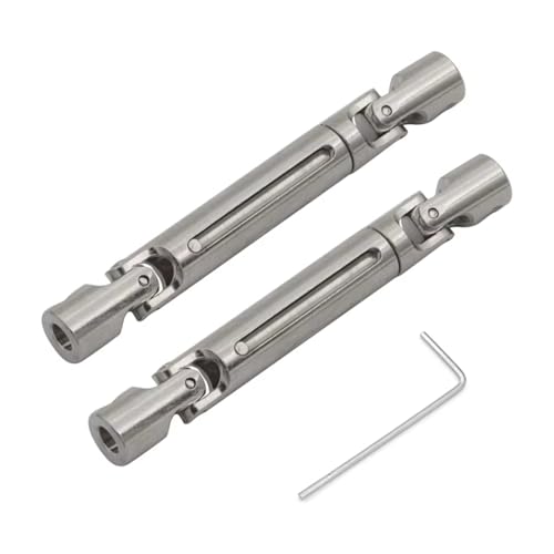 PLOQAZEH Für MN78 Für Cherokee 1/12 RC Auto Upgrades Teile Zubehör 2Pcs Metall Antriebswelle CVD Fernbedienung Auto Ersatz Teile RC Autoteile(Silver) von PLOQAZEH