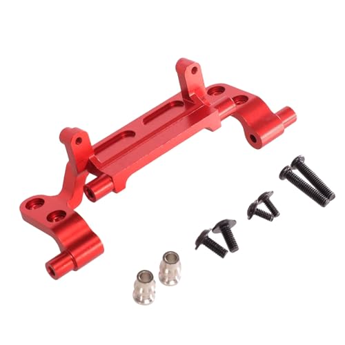 PLOQAZEH Für MN82 Für MN78 LC79 Für MN168 99s 1/12 Metall Upgrade Stange Halterung Brücke Servo Stange Basis RC Automotive Teile Zubehör RC Autoteile(Red) von PLOQAZEH