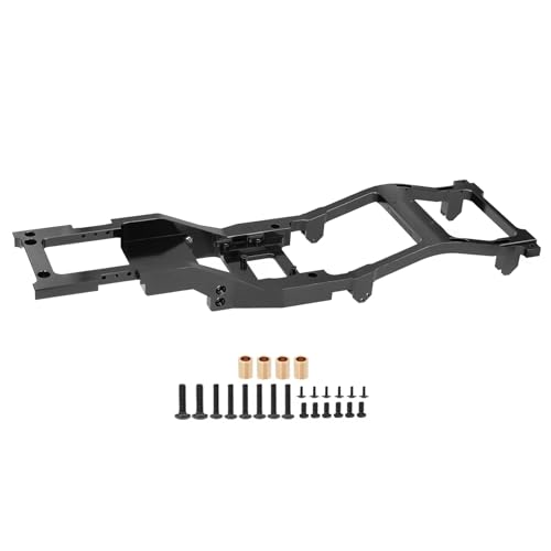PLOQAZEH Für MN82 LC79 Für MN82 Pro MN82S 1/12 Metallauto Für Chassisrahmenkarosserie RC-Auto Integrierte Rahmenänderung Aluminium-Upgradeteile RC Autoteile(Black) von PLOQAZEH