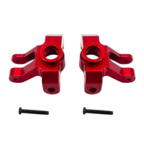PLOQAZEH Für Mn128 Für Model Mn86 G500 1/12 Skala Spielzeug Upgrade Teile Fernbedienung Rc Crawler Auto Zubehör Vorderachse Lenkung Tasse Metall RC Autoteile(Red) von PLOQAZEH
