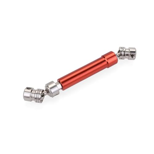 PLOQAZEH Für RC Auto 1/10 Für Rock Crawler Truck Hop Für Up Zubehör Rc Crawler Zugriffs Metall Angetrieben Dogbone 100 MM Antriebswelle RC Autoteile(Red) von PLOQAZEH