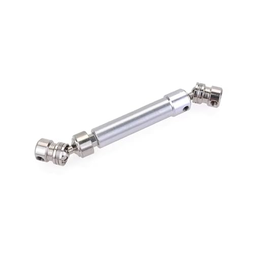 PLOQAZEH Für RC Auto 1/10 Für Rock Crawler Truck Hop Für Up Zubehör Rc Crawler Zugriffs Metall Angetrieben Dogbone 100 MM Antriebswelle RC Autoteile(Silver) von PLOQAZEH