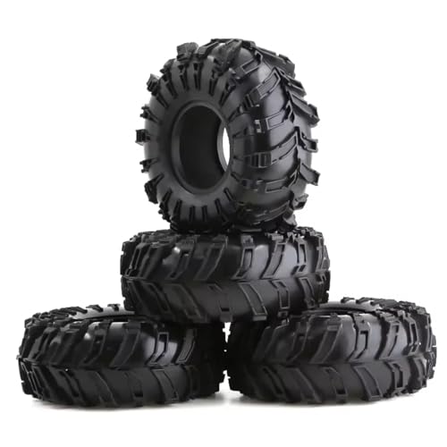 PLOQAZEH Für Rock Für Buggy 1/10 Für Axial Für SCX10 90046 Für TRX4 2/4Pcs 2,2 Zoll Gummireifen Radreifen RC Crawler Auto Upgrade Teile RC Buggy Reifen(4 pcs) von PLOQAZEH