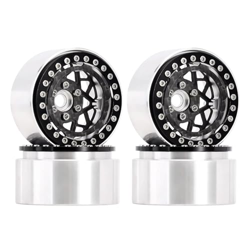 PLOQAZEH Für SCX10 Für TRX4 Für VS4-10 Für Gen8 Carbon Faser Aluminium Negative Offset 10mm 1,9 "Beadlock Rad Felge Für 1/10 RC Crawler RC Autoteile von PLOQAZEH