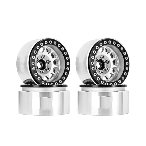 PLOQAZEH Für TRX4 Für Axial Für SCX10 Aluminium 1,9 "Beadlock Deep Dish Negative Offset 10,4mm Felge Für 1/10 RC Crawler Auto RC Autoteile(YQW-1949BS) von PLOQAZEH