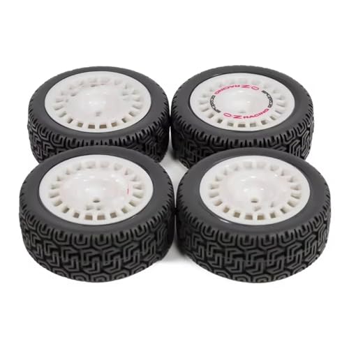 PLOQAZEH Für TT-01 02 Für XV-01 Für PTG2 Für DF-03 Für TA06 Für HPI Für WR8 Upgrades Teile 12mm Geklebt Gummi Reifen Auf Straße Reifen Räder RC Buggy Reifen(Black,B) von PLOQAZEH