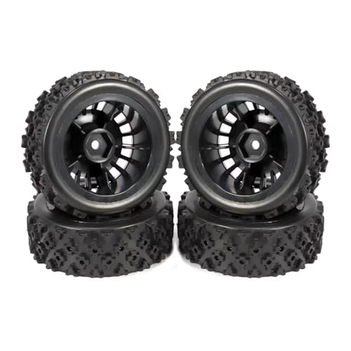 PLOQAZEH Für TT-01 02 Für XV-01 Für PTG2 Für DF-03 Für TA06 Für HPI Für WR8 Upgrades Teile 12mm Geklebt Gummi Reifen Auf Straße Reifen Räder RC Buggy Reifen(White,A) von PLOQAZEH
