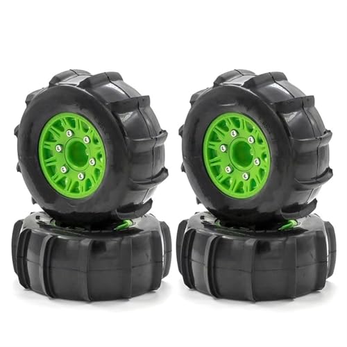 PLOQAZEH Für Trax Für Slash Für Huanqi 727 Für E-Revo 1:8 1:10 116-mm-Reifen RC-AutoFor Modell Kurzkarte Allgemeine Sandreifen Upgrade-Adapter 12/14/17 Mm RC Buggy Reifen(Green) von PLOQAZEH