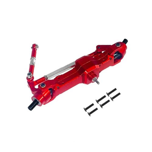 PLOQAZEH Für WPL B14 B24 C14 C24 B16 B36 Für JJRC Für Feiyu Q60 Q61 Q62 Q63 Q64 D826 D827 D831 D832 D833 1/16 Vorderachse Montage RC Auto Upgrade Modifizierte Teile RC Autoteile(Red) von PLOQAZEH