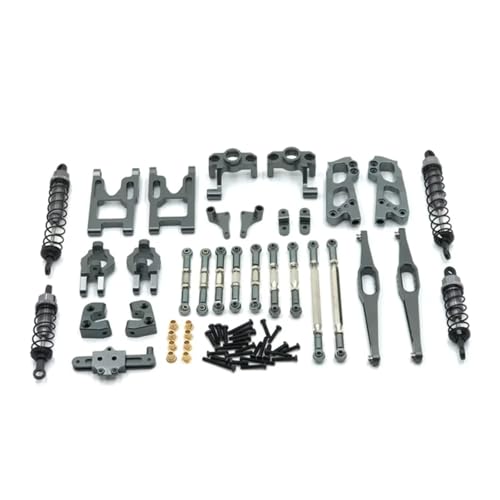 PLOQAZEH Für Wltoys 1/12 12428 ABC 12423 12427 Für FY-01 FY-02 FY-03 Metall Lenkung Tasse Für Schwinge Körper Stange Stoßdämpfer RC Auto Verbesserte Ersatzteile RC Autoteile(Grey) von PLOQAZEH