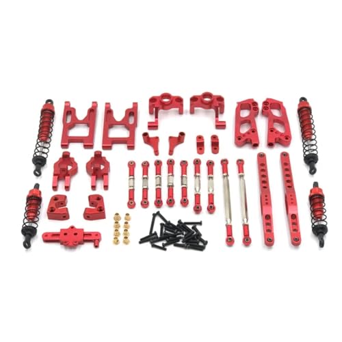 PLOQAZEH Für Wltoys 1/12 12428 ABC 12423 12427 Für FY-01 FY-02 FY-03 Metall Lenkung Tasse Für Schwinge Körper Stange Stoßdämpfer RC Auto Verbesserte Ersatzteile RC Autoteile(Red) von PLOQAZEH
