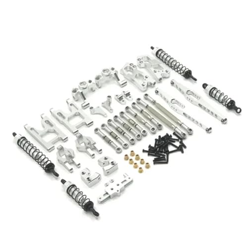 Für Wltoys 1/12 12428 ABC 12423 12427 Für FY-01 FY-02 FY-03 Metall Lenkung Tasse Für Schwinge Körper Stange Stoßdämpfer RC Auto Verbesserte Ersatzteile RC Autoteile(Silver) von PLOQAZEH