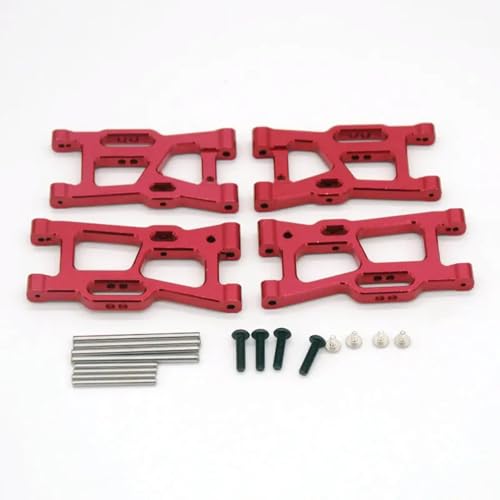 PLOQAZEH Für Wltoys 124008 124010 144001 144002 144010 144016 144018 124016 124017 124018 124019 Metall Für Schaukel Arm RC Fernbedienung Auto Teile RC Autoteile(Red) von PLOQAZEH