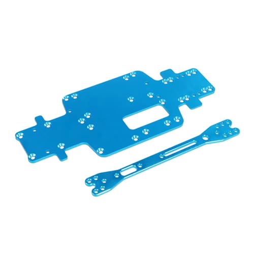 PLOQAZEH Für Wltoys 284161 284010 284131 K989 K979 K969 1/28 Metall Für Chassis Bodenplatte Und Zweite Bodenplatte RC Auto Upgrade Teil RC Autoteile(Blue) von PLOQAZEH