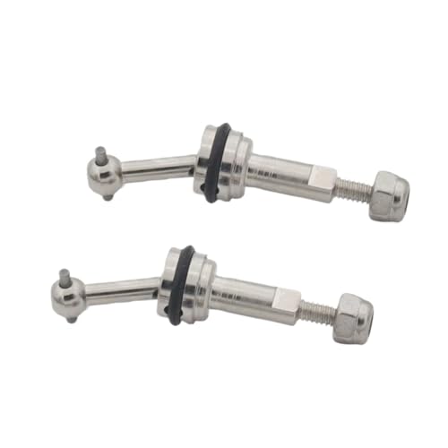 PLOQAZEH Für Wltoys Für K969 Für K989 Für K979 Für P929 1/28 RC Auto Upgrades Teile 2PCS 2mm Erweiterte Metall CVD Für Kreuzgelenkwelle Mit M2 Mutter RC Autoteile(Silver) von PLOQAZEH