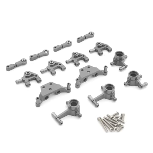 PLOQAZEH Für Wltoys P929 P939 K979 K989 K999 K969 1/28 Metall Stoßdämpfer CVD Lenkung Tasse Für Schaukel Arm Set RC Auto Verbesserte Teile RC Autoteile(Grey,Set 5) von PLOQAZEH