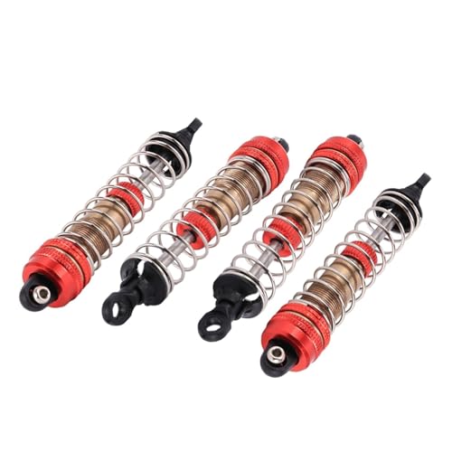 PLOQAZEH Für XLF Für X03 X04 X-03 X-04 Für 1/10 RC Auto Für Monster Truck Upgrade Teile Zubehör 4Pcs Metall Stoßdämpfer Dämpfer RC Autoteile von PLOQAZEH