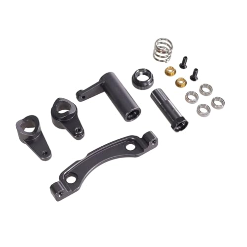 PLOQAZEH Für ZD Für Racing DBX-10 10427S 9106S 1/10 RC Auto Lenkung Montage Von Metall Teile Für Fernbedienung Autos Teile Zubehör RC Autoteile(Titanium) von PLOQAZEH