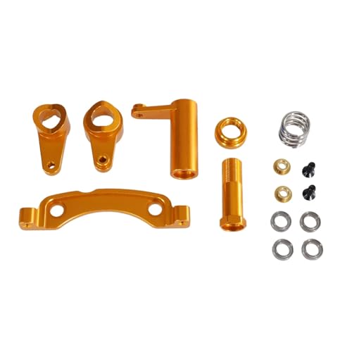 PLOQAZEH Für ZD Für Racing DBX-10 10427S 9106S 1/10 RC Auto Metall Lenkung Montage Fernbedienung Autos Upgrade Teile Geändert Zubehör RC Autoteile(Yellow) von PLOQAZEH