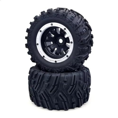 Für ZD Für Racing Für MX-07 Für MX07 8752 8753 1/7 RC Auto Ersatzteile Zubehör 2Pcs 188mm Reifen Rad Reifen RC Buggy Reifen(Silver) von PLOQAZEH